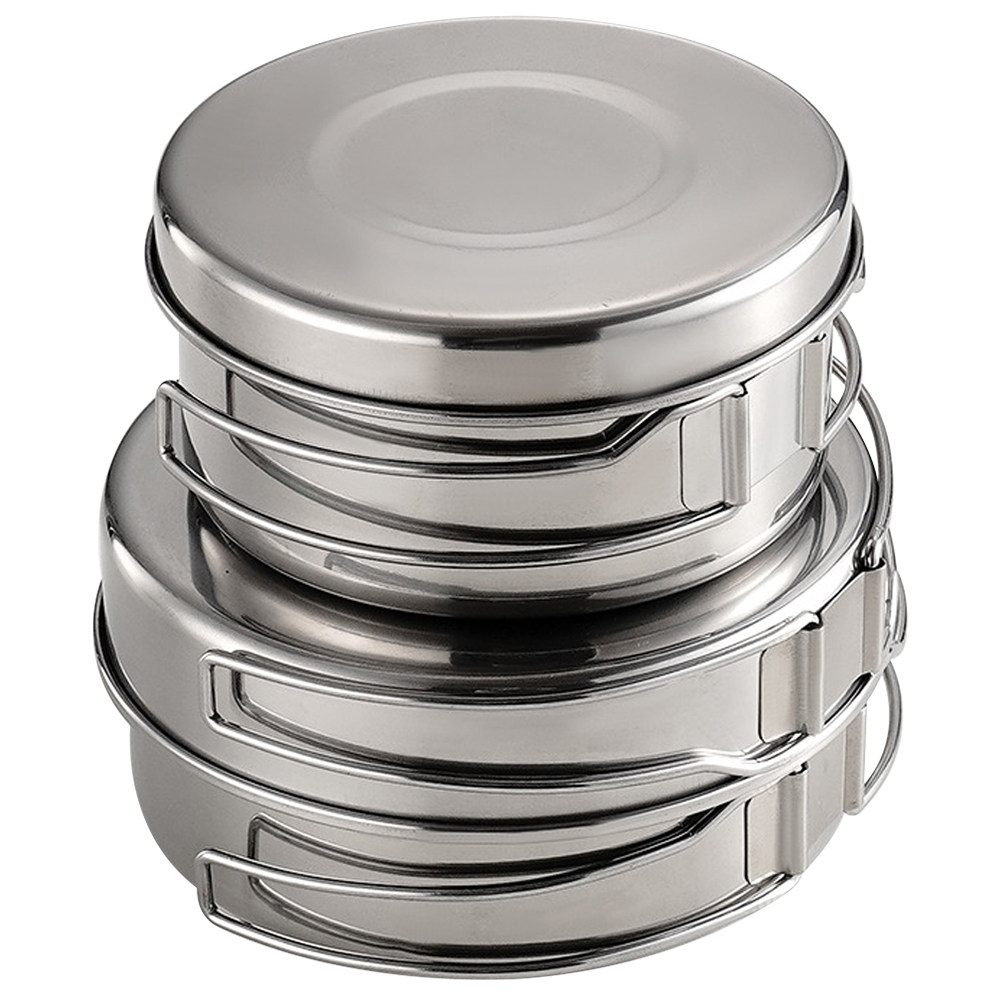 Camping Cooking Pan Set - 스테인리스 스틸 캠핑 조리기구 세트 1세트,