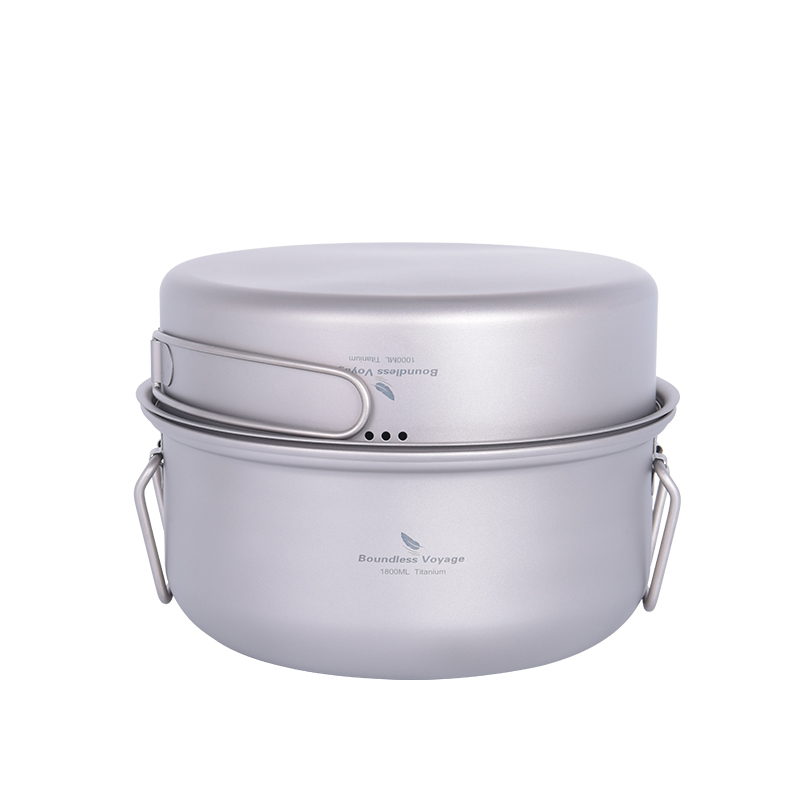 Camping Cooking Pan Set - 바운드리스 보이저 티타늄 스티머 아웃도어 캠핑
