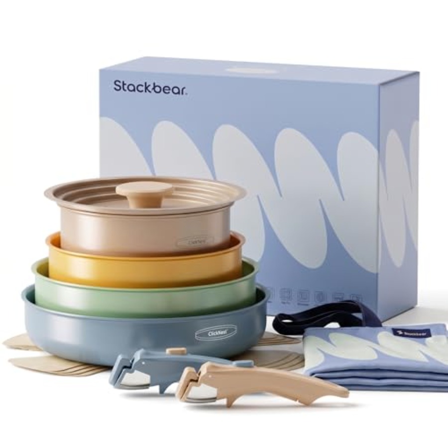 Camping Cooking Set Detachable Handle - 세라믹 조리기구 세트, 탈부착 가능한 손잡이