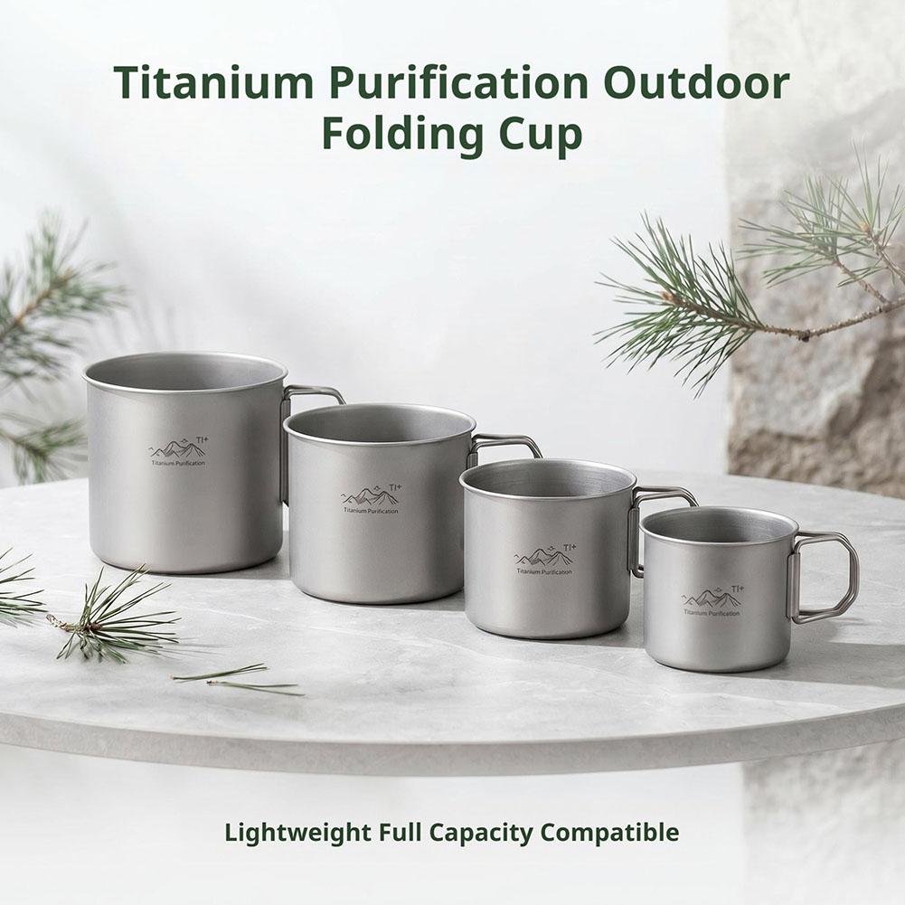 Camping Cooking Mug - 야외 하이킹을위한 스테인레스 스틸 캠핑 컵