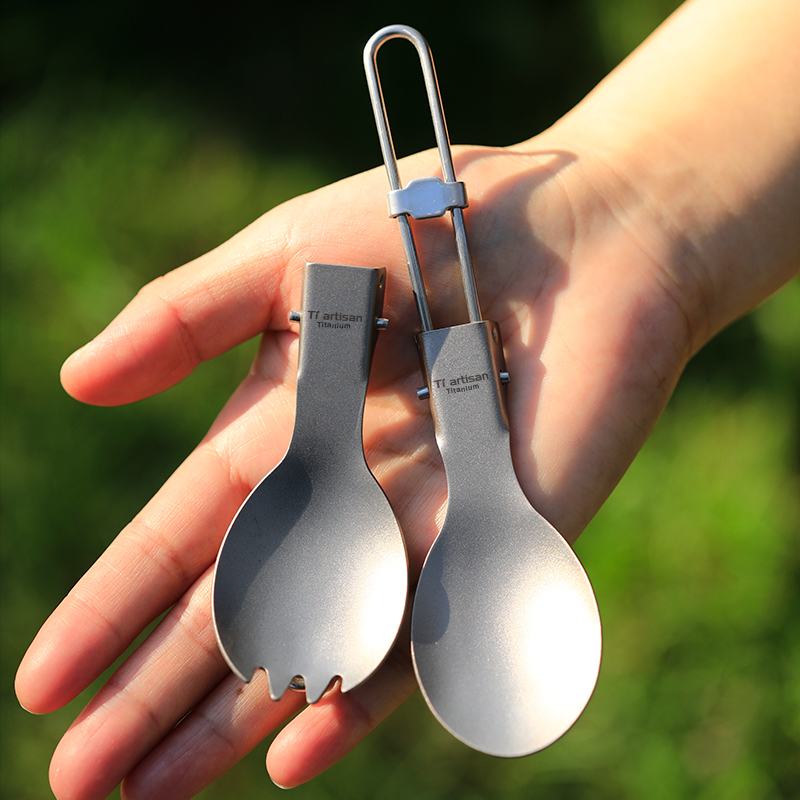 Camping Cooking Mug - Tiartisan 티타늄 스푼 스포크 초경량 휴대용
