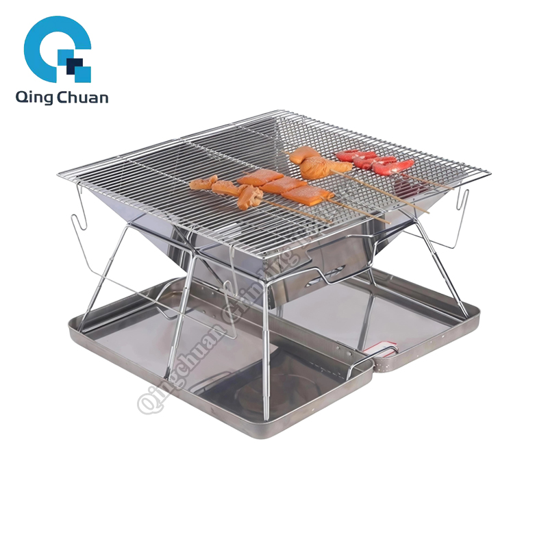 Camping With Cooking - 캠핑 그릴 숯불 스토브 접이식 스테인리스