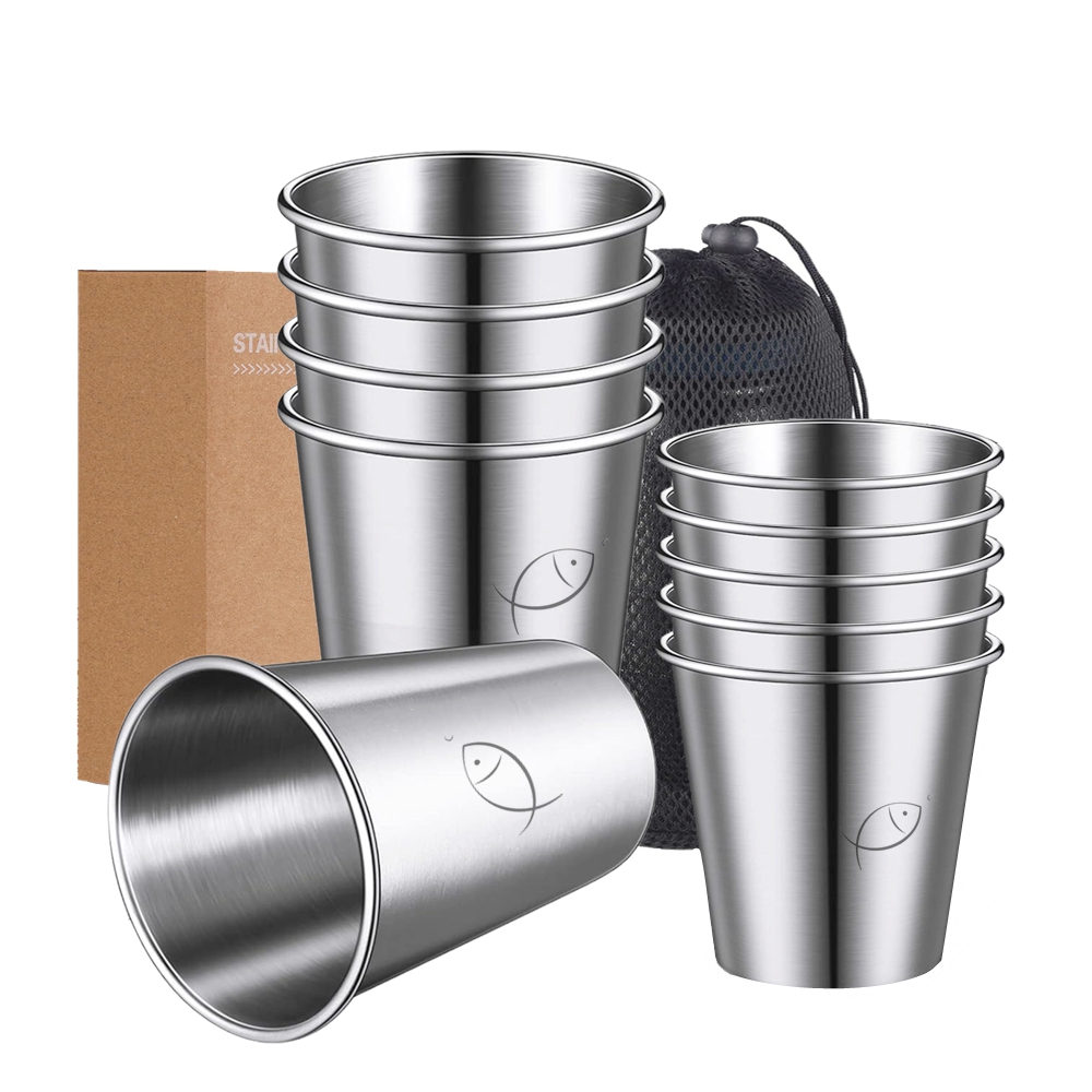 Camping Cooking Mug - 5 조각 스테인레스 스틸 컵 파인트