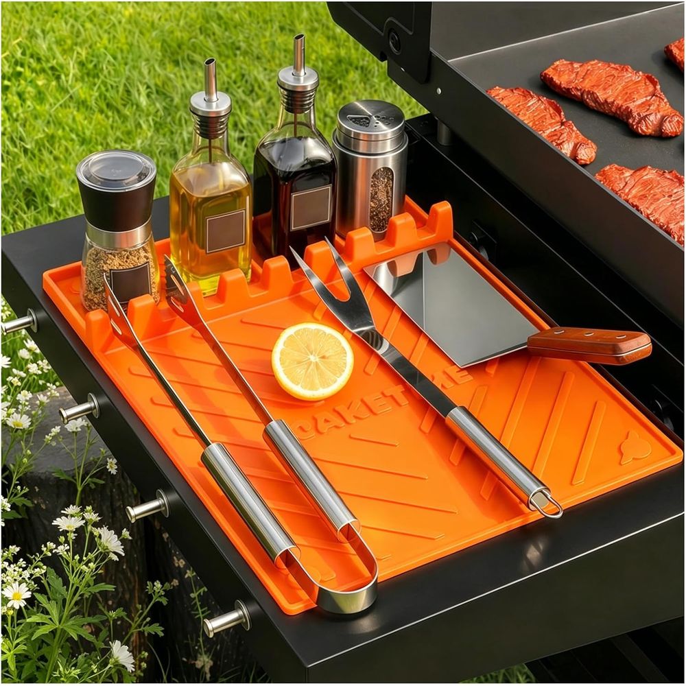 Camping With Cooking - 실리콘 그릴 매트 또는 그리들 액세서리,