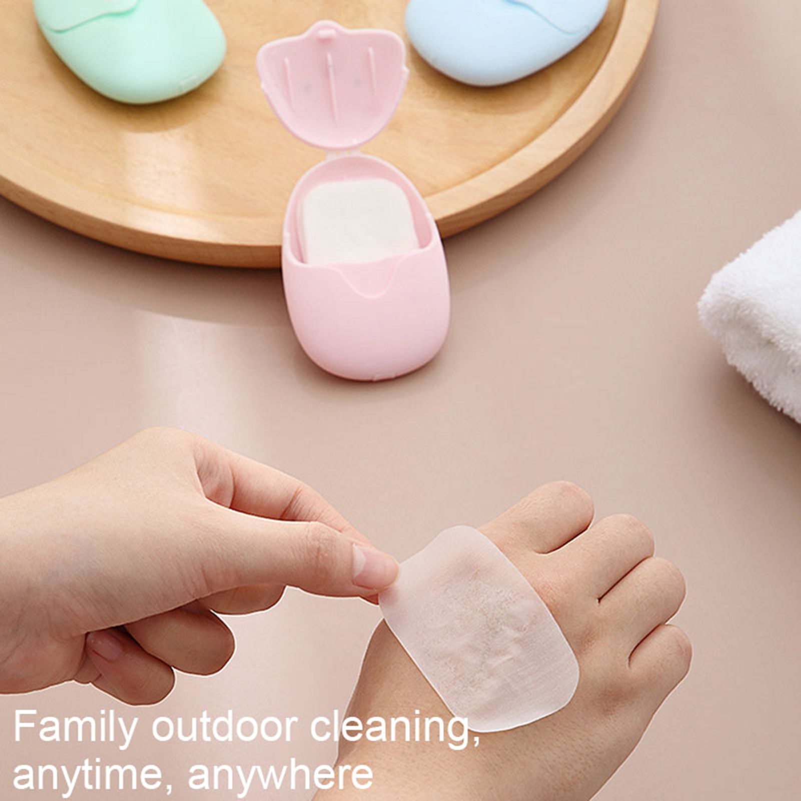 Biodegradable Soap Camp - 휴대용 50개 비누 타블렛 야외 손
