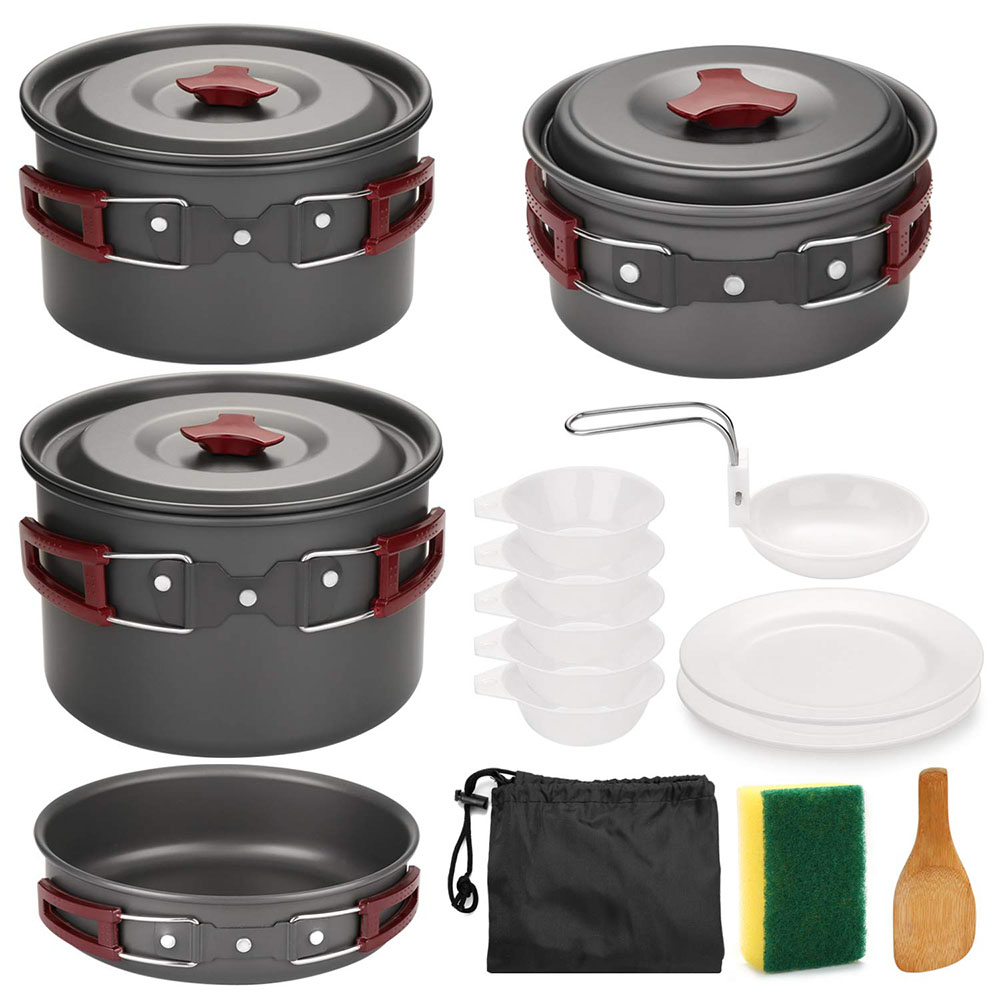 Camping Cooking Hardware - 야외 캠핑 조리기구 키트, 논스틱 캠핑
