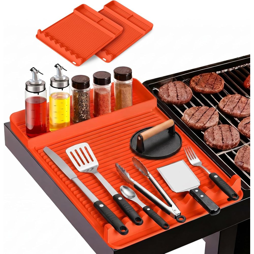 Camping With Cooking - 내열 실리콘 그릴 매트 - 16x11.5''