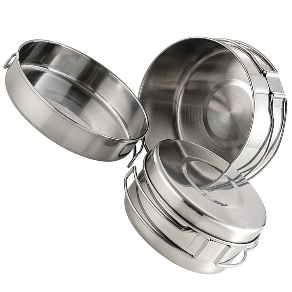 스테인리스 스틸 캠핑 조리기구 세트 1세트, 휴대용 경 - Camping Cooking Pan Set 리뷰 및 가격