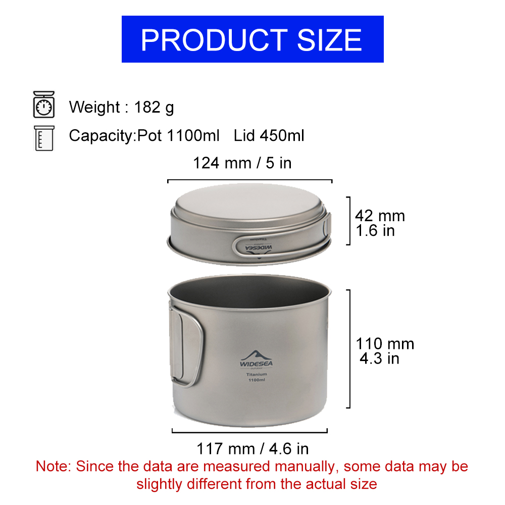 Widesea 초경량 티타늄 캠핑 냄비 1100ml 접 - Camping Cooking Mug 리뷰 및 가격