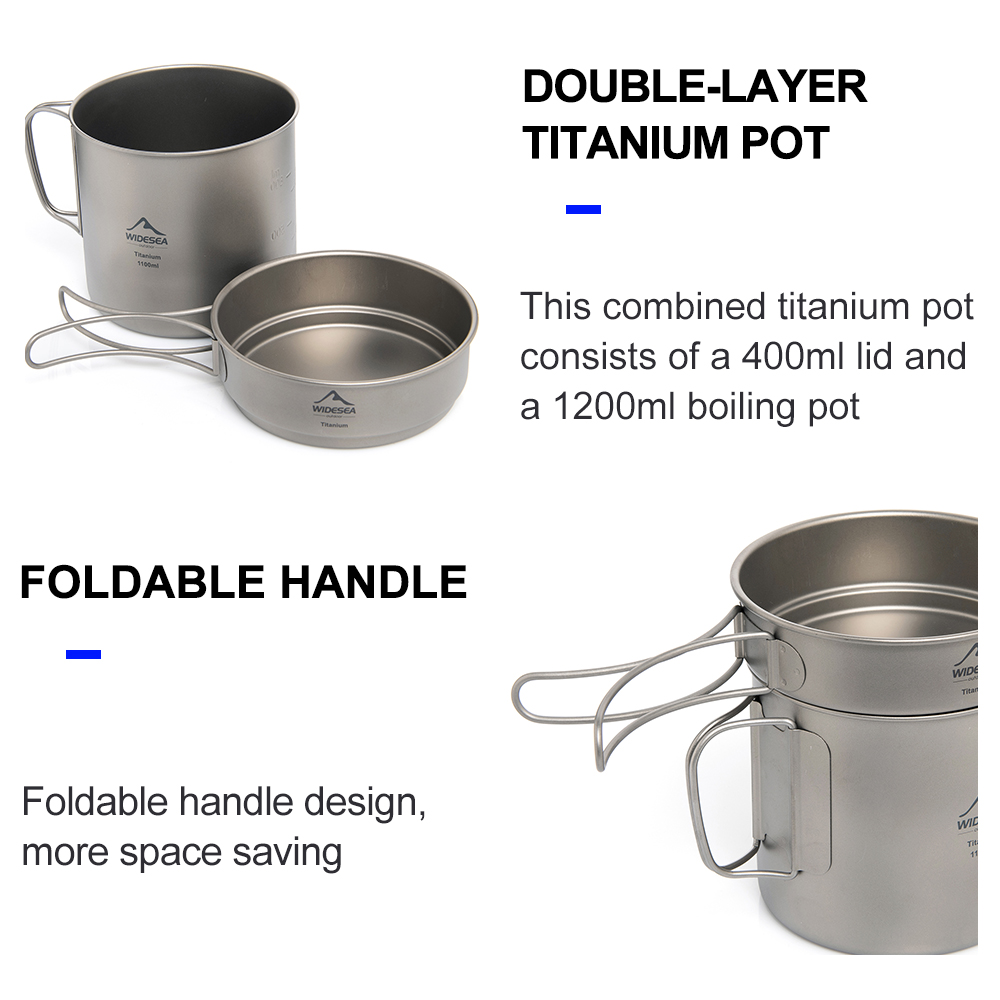 Widesea 초경량 티타늄 캠핑 냄비 1100ml 접 - Camping Cooking Mug 리뷰 및 가격