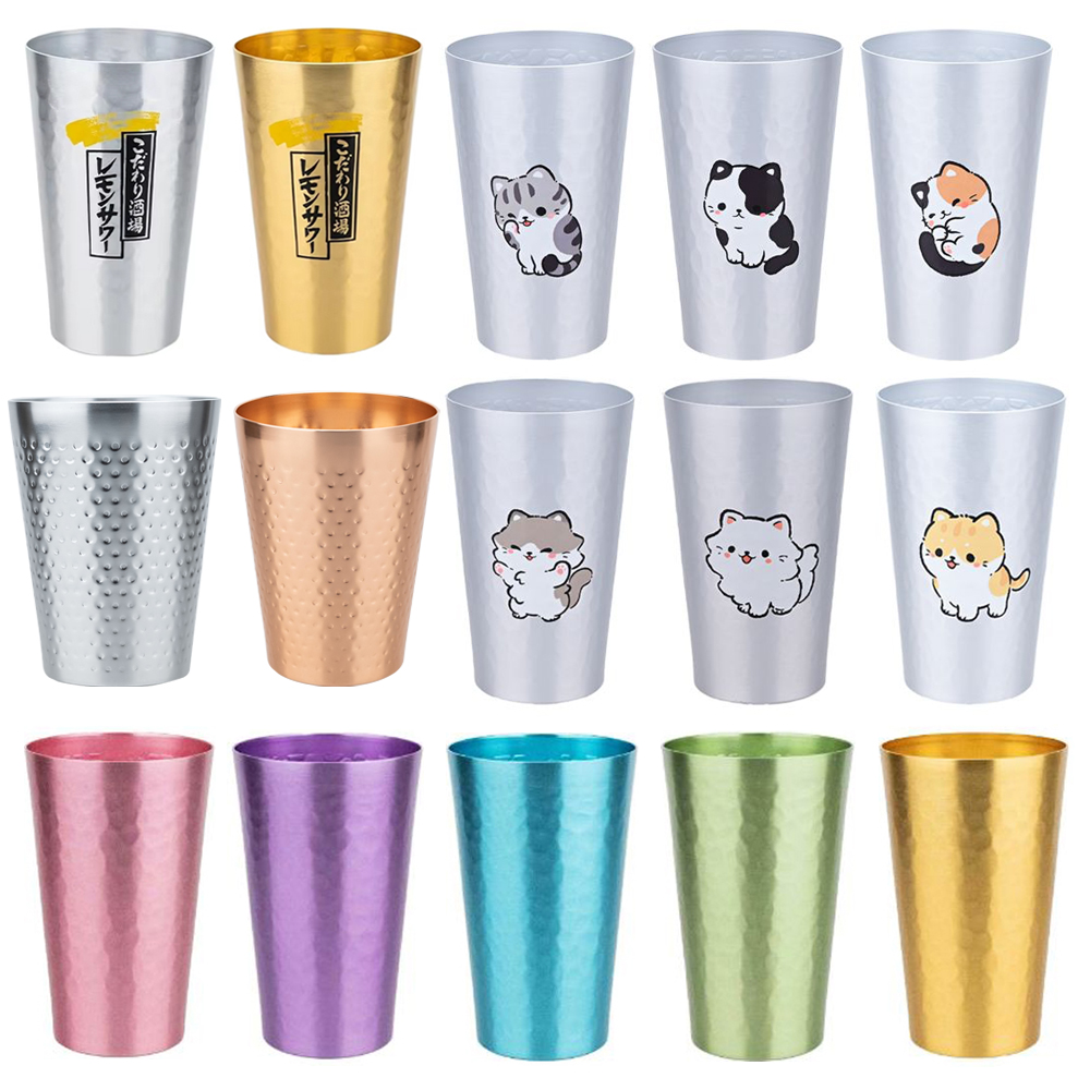 일본 스타일 알루미늄 맥주잔 세트 450ml - 2개  - Camping Cooking Mug 리뷰 및 가격