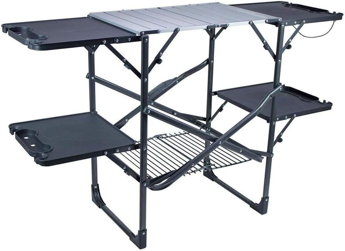 슬림형 접이식 휴대용 캠핑 키친 테이블, 내열 상판,  - Camping Cooking Table 리뷰 및 가격