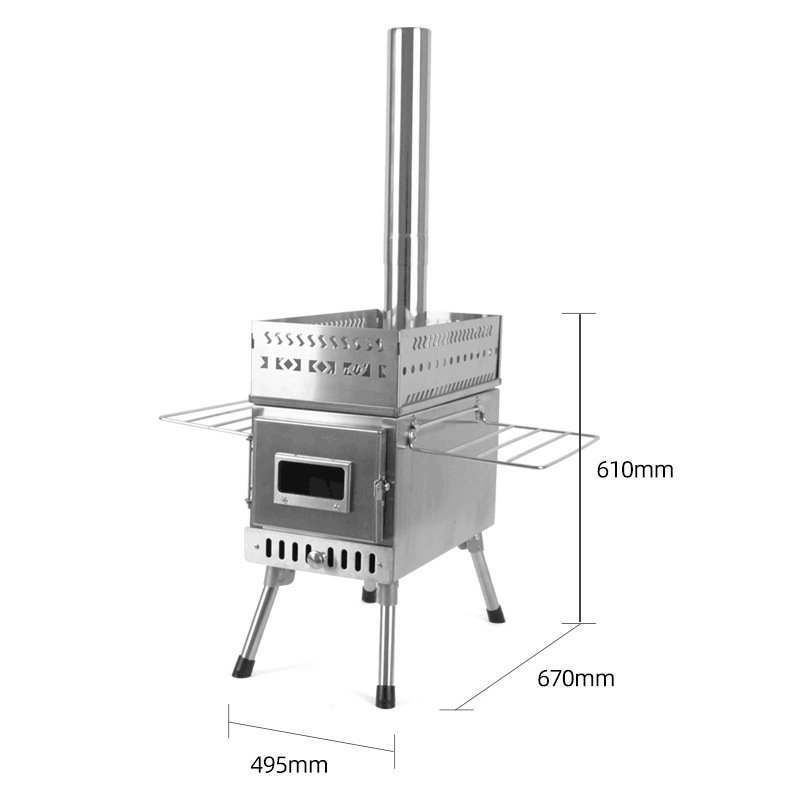 스테인리스 스틸 접이식 장작 난로, 헤비 듀티 휴대용  - Camping Cooking Fire Pit 리뷰 및 가격
