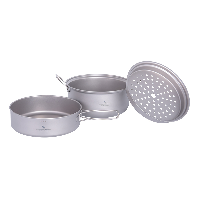 바운드리스 보이저 티타늄 스티머 아웃도어 캠핑 조리기구 - Camping Cooking Pan Set 리뷰 및 가격