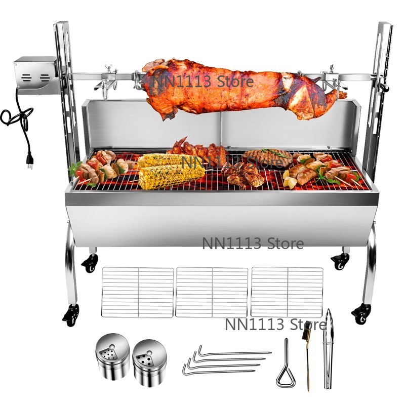 신형 바베큐 그릴 로스터 회전식 로티세리 양고기 바베큐 - Camping Cooking Equipment Electric 리뷰 및 가격