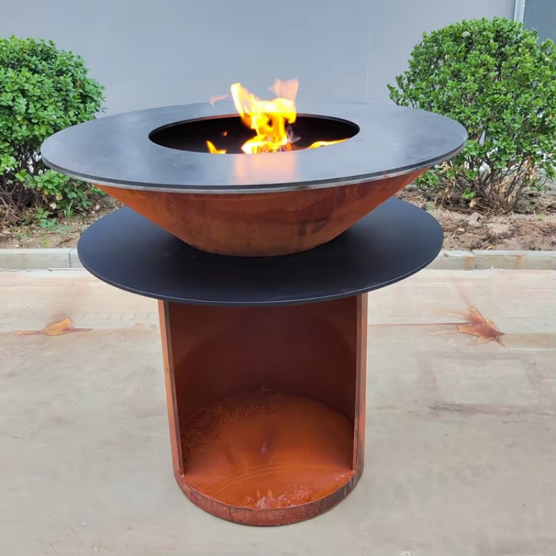 대형 코르텐강 화덕 야외 장작 화로 바베큐 그릴 (정원 - Camping Cooking Fire Pit 리뷰 및 가격