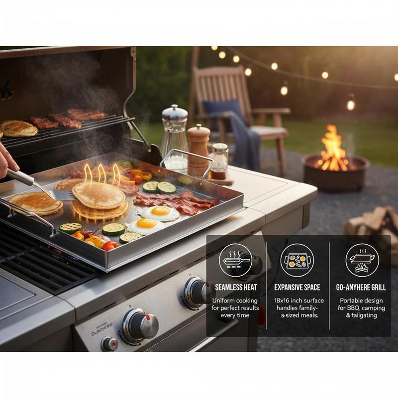 범용 플랫탑 그리들 18x16인치 캠핑, 테일게이팅 파 - Camping Cooking Hardware 리뷰 및 가격