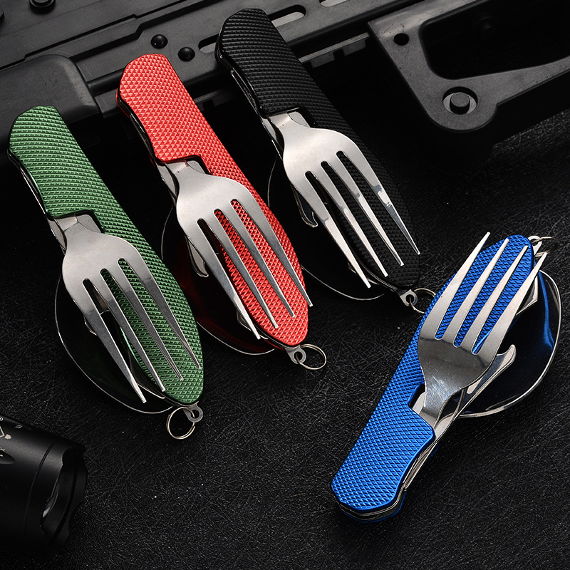 4 in1 접이식 캠핑 식기 세트 다기능 나이프 포크  - Camping Cooking Pan Set 리뷰 및 가격