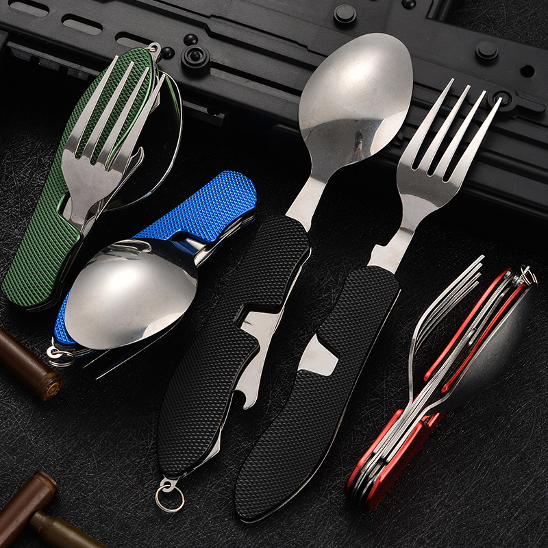 4 in1 접이식 캠핑 식기 세트 다기능 나이프 포크  - Camping Cooking Pan Set 리뷰 및 가격