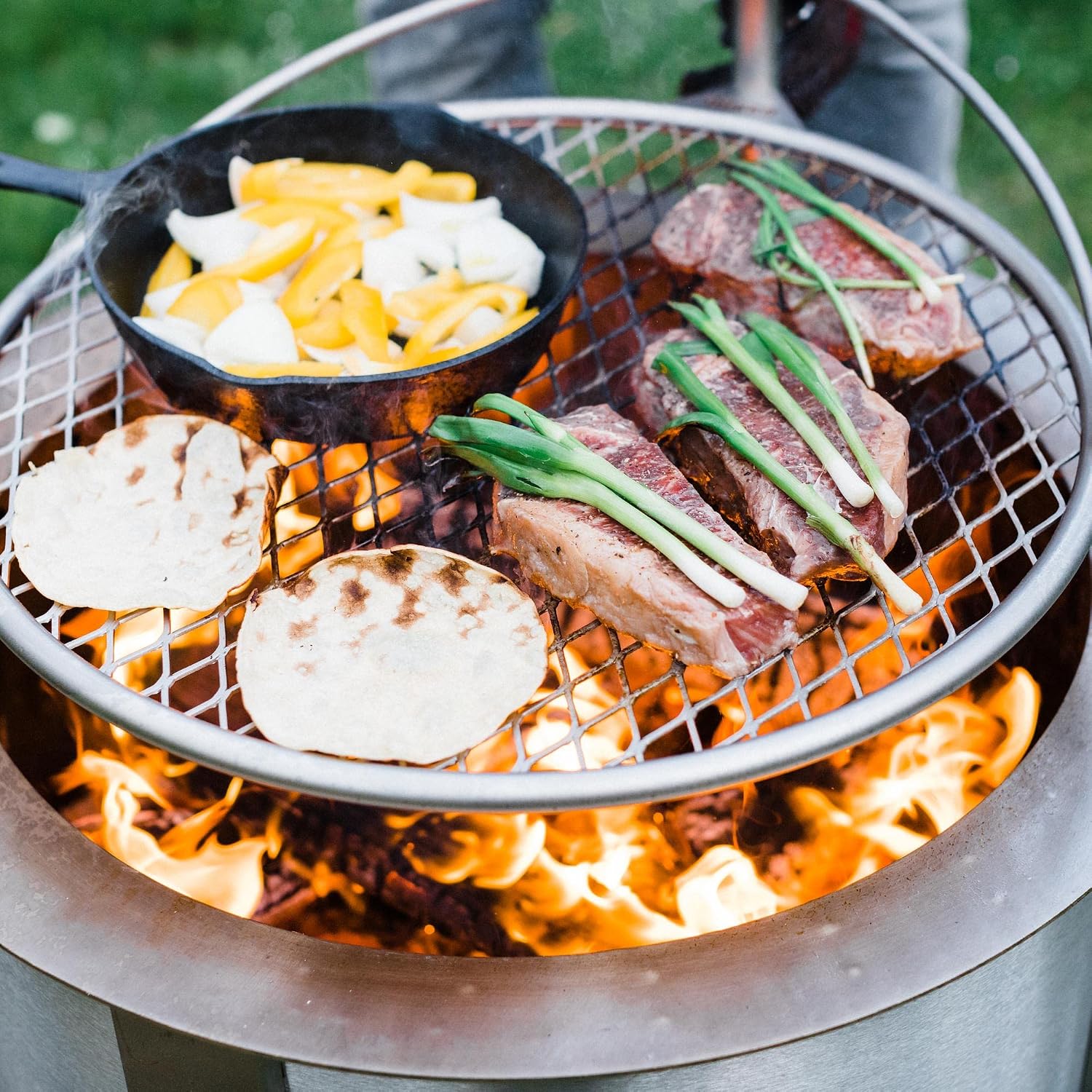 24인치 스테인리스 스틸 캠프파이어 그릴, 내구성 있는 - Camping Cooking Fire Pit 리뷰 및 가격