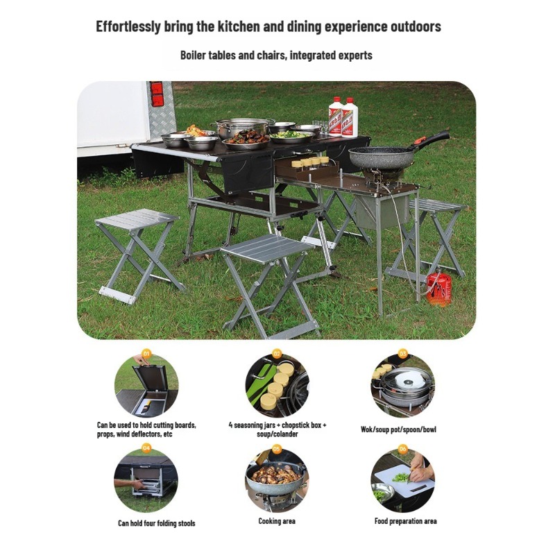 야외 이동식 주방 휴대용 자율주행 여행 캠핑 바베큐 조 - Camping Cooking Equipment Electric 리뷰 및 가격