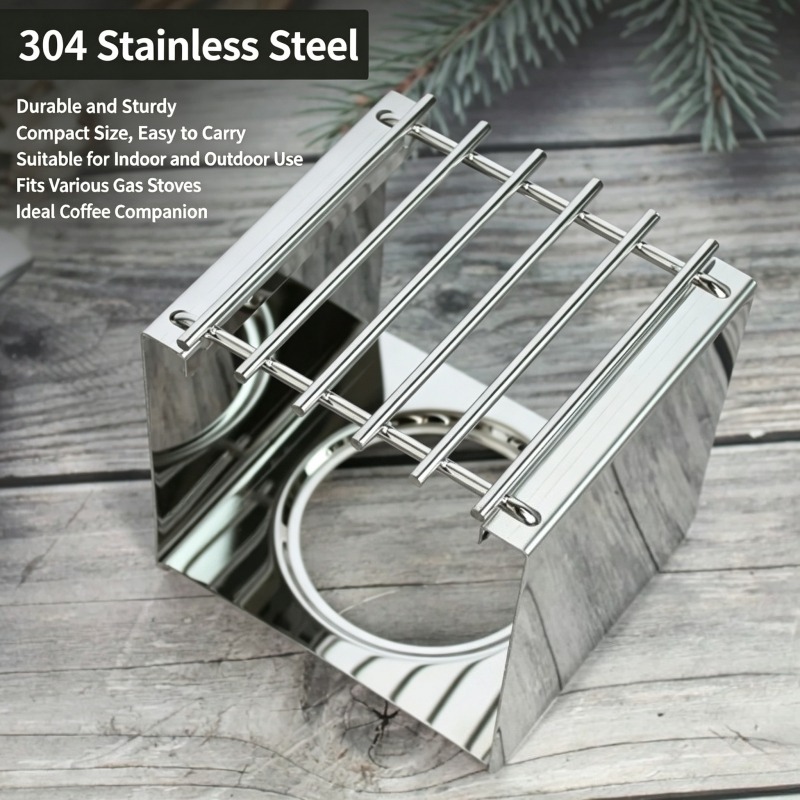 스테인리스 스틸 사각 커피 스토브 스탠드, 모카 포트  - Camping Cooking Hardware 리뷰 및 가격