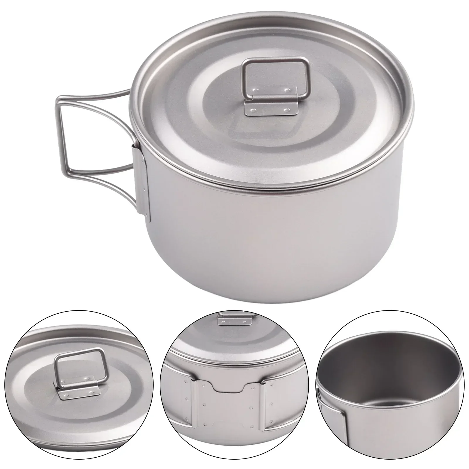 접이식 손잡이가 있는 티타늄 그릇, 캠핑 그릇, 뚜껑  - Camping Cooking Hardware 리뷰 및 가격