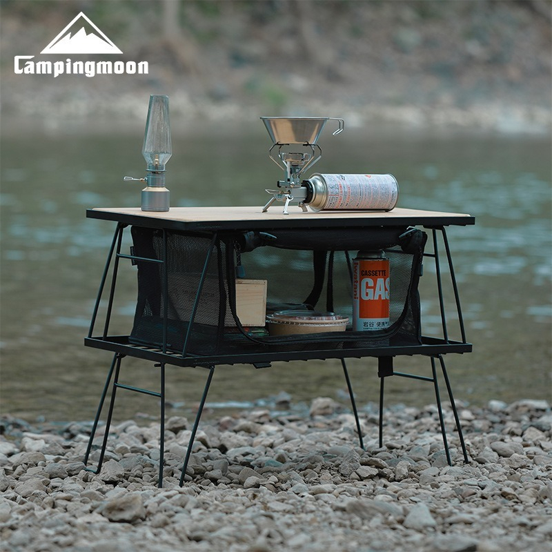 캠핑문 T-230 휴대용 다기능 철제 수납랙 캠핑 테이 - Camping Cooking Table 리뷰 및 가격