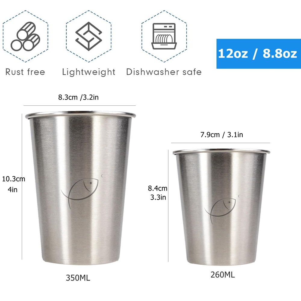 5 조각 스테인레스 스틸 컵 파인트 컵 텀블러 금속 컵 - Camping Cooking Mug 리뷰 및 가격