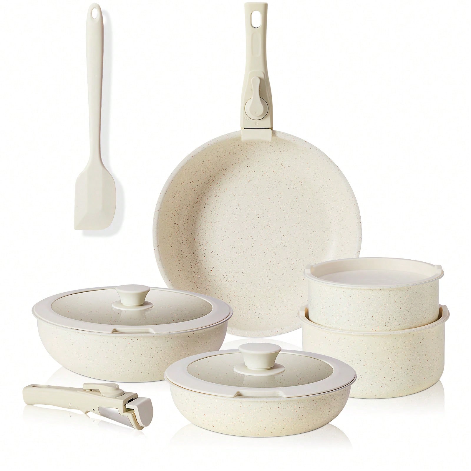 냄비 프라이팬 세트 모던 미니멀리스트 논스틱 조리기구  - Camping Cooking Set Detachable Handle 리뷰 및 가격