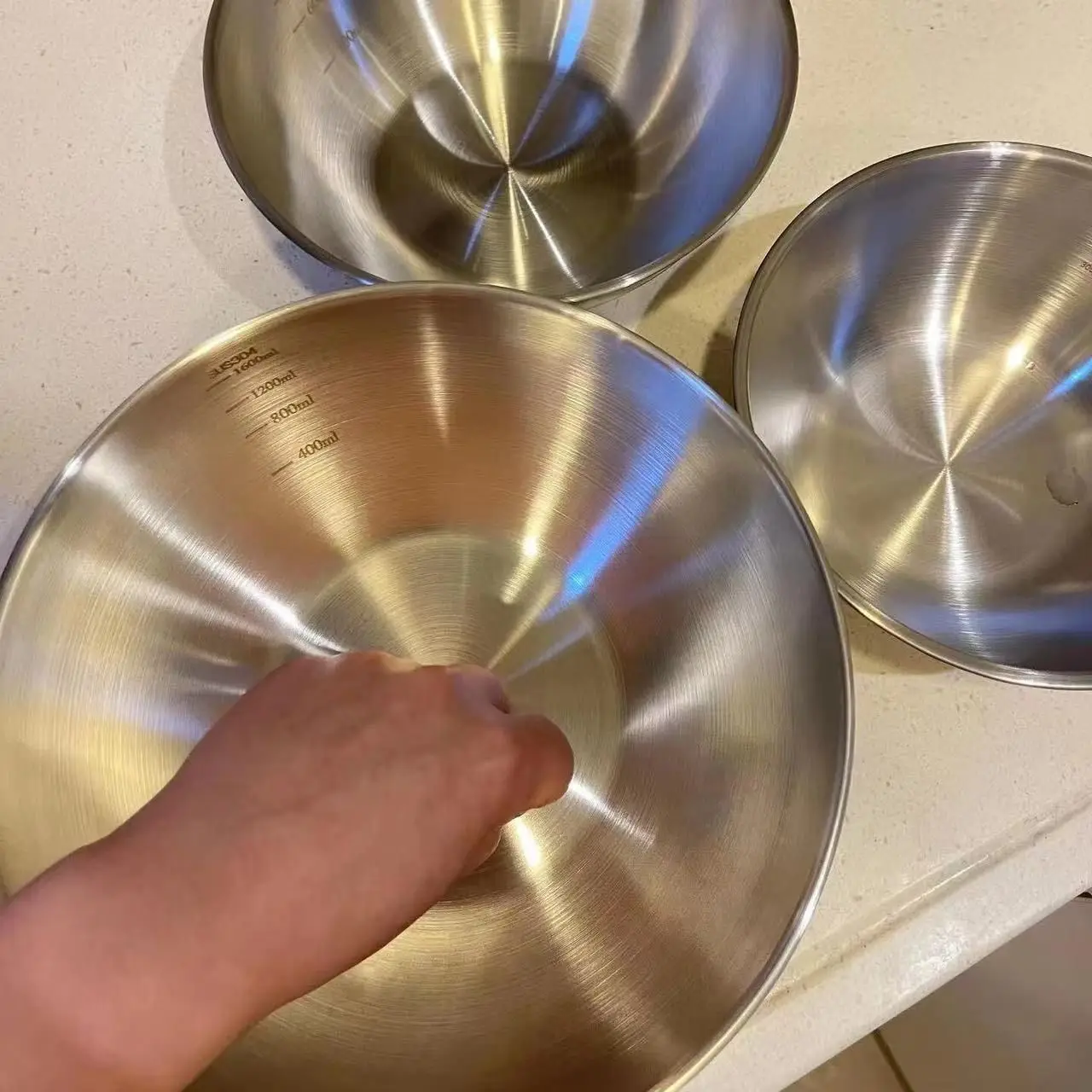 1-3 스테인리스 스틸 볼 세트(저울 포함) - 요리, - Camping Cooking Pan Set 리뷰 및 가격
