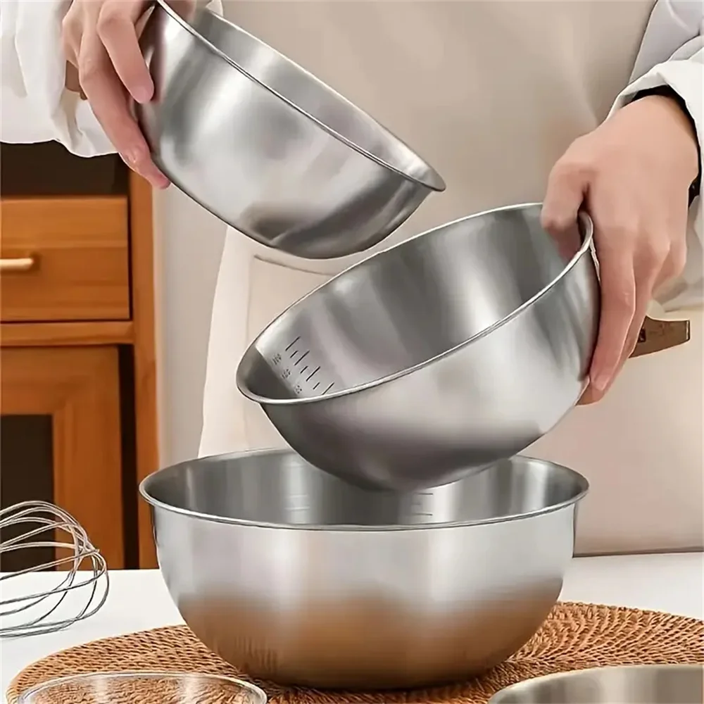 1-3 스테인리스 스틸 볼 세트(저울 포함) - 요리, - Camping Cooking Pan Set 리뷰 및 가격