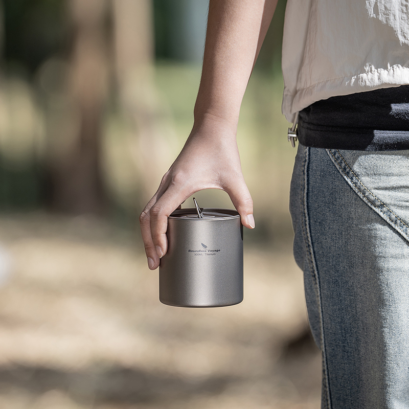 무한 항해 티타늄 이중 벽 컵 뚜껑 쌓을 수있는 금속  - Camping Cooking Mug 리뷰 및 가격
