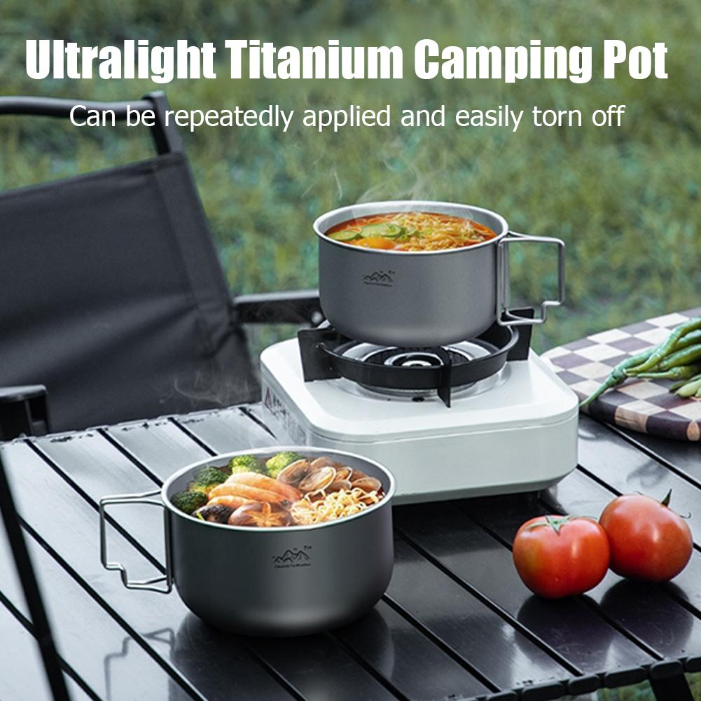 초경량 티타늄 백패킹 조리기구, 야외 하이킹 요리를 위 - Camping Cooking Pan Set 리뷰 및 가격