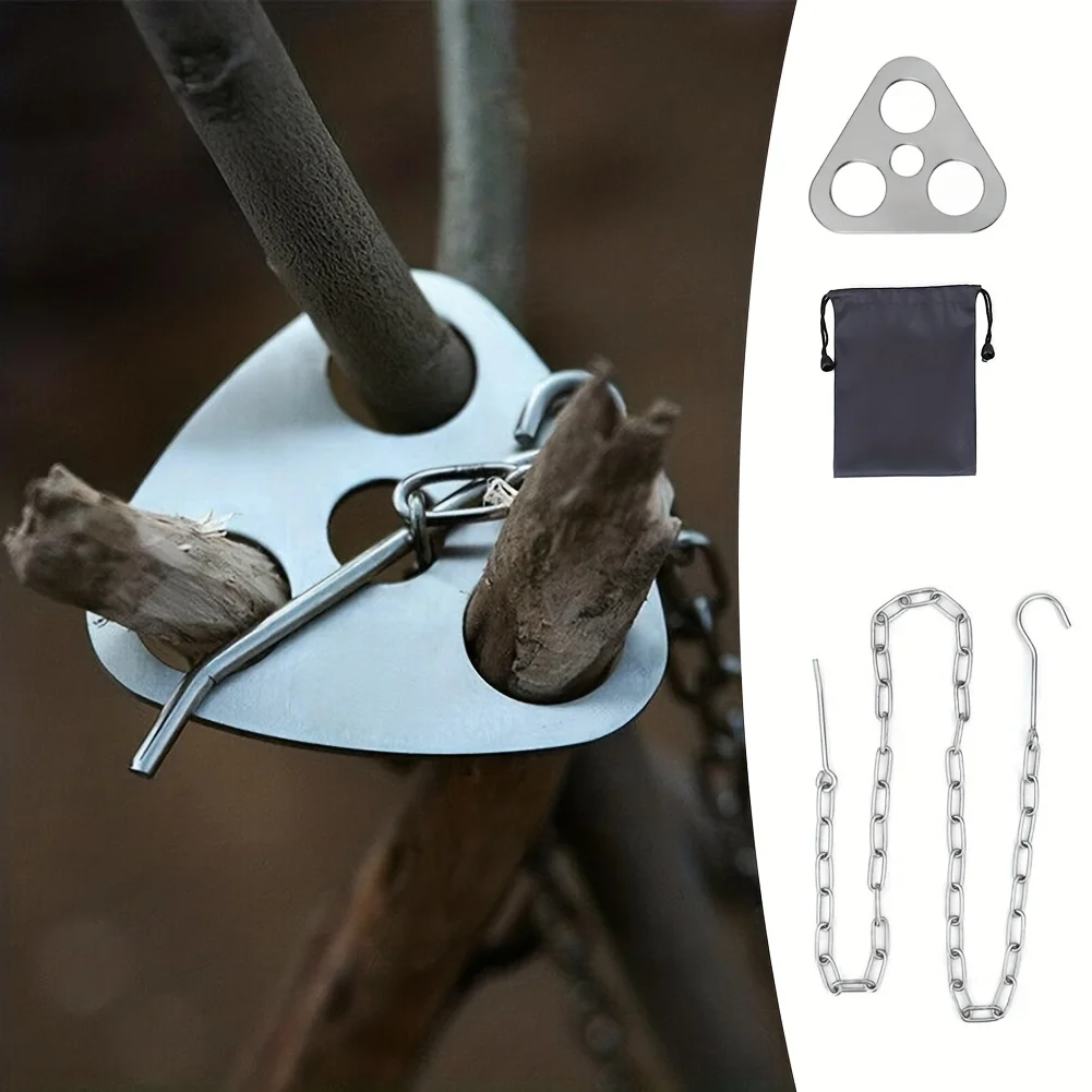 야외 바베큐 삼각대 휴대용 분리형 교수형 랙 스테인레스 - Camping Cooking Pan Set 리뷰 및 가격