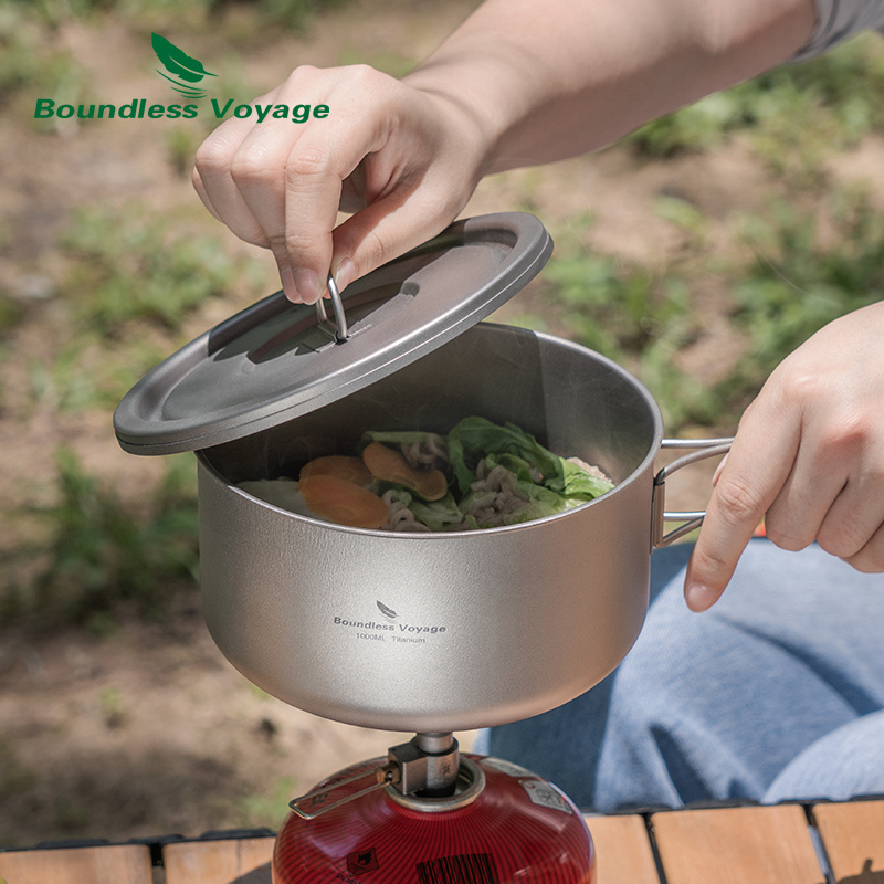 Boundless Voyage 티타늄 캠핑 냄비, 뚜껑 - Camping Cooking Hardware 리뷰 및 가격