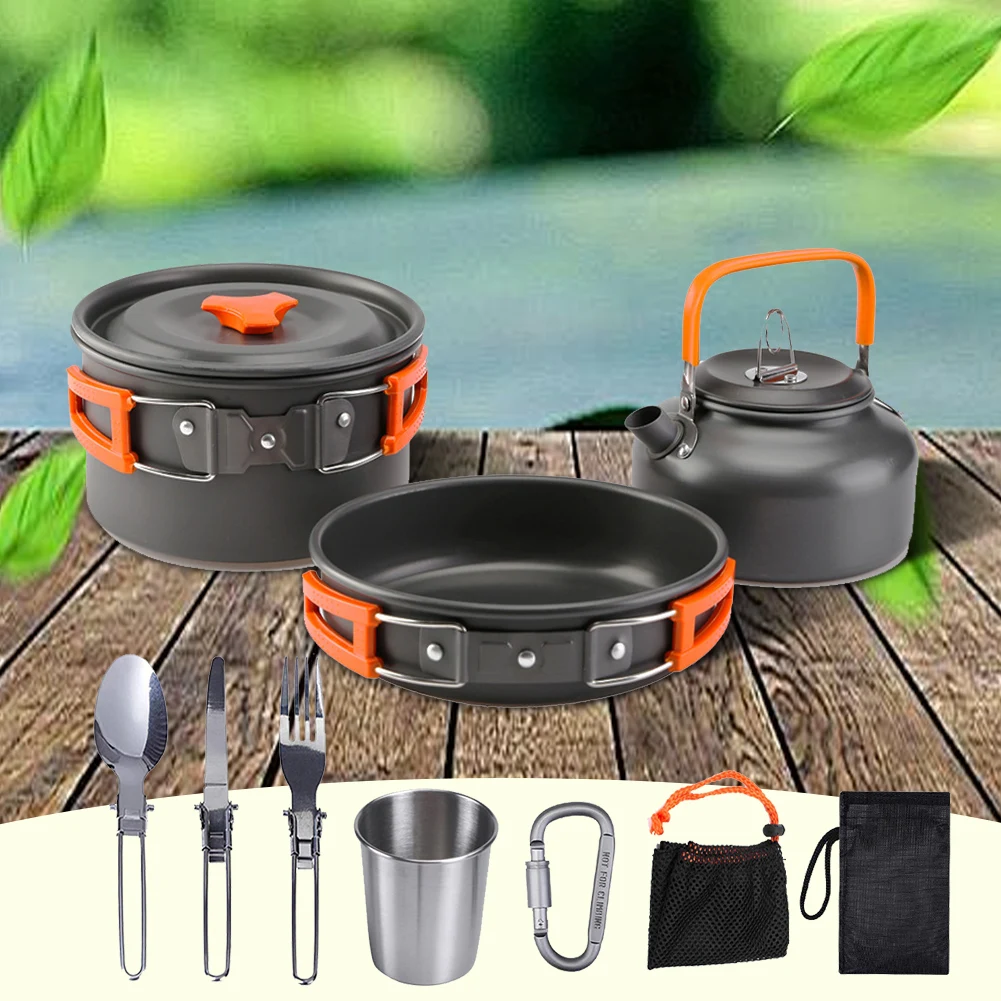 캠핑 조리기구 세트 주전자 냄비 프라이팬 휴대용 접이식 - Camping Cooking Pan Set 리뷰 및 가격
