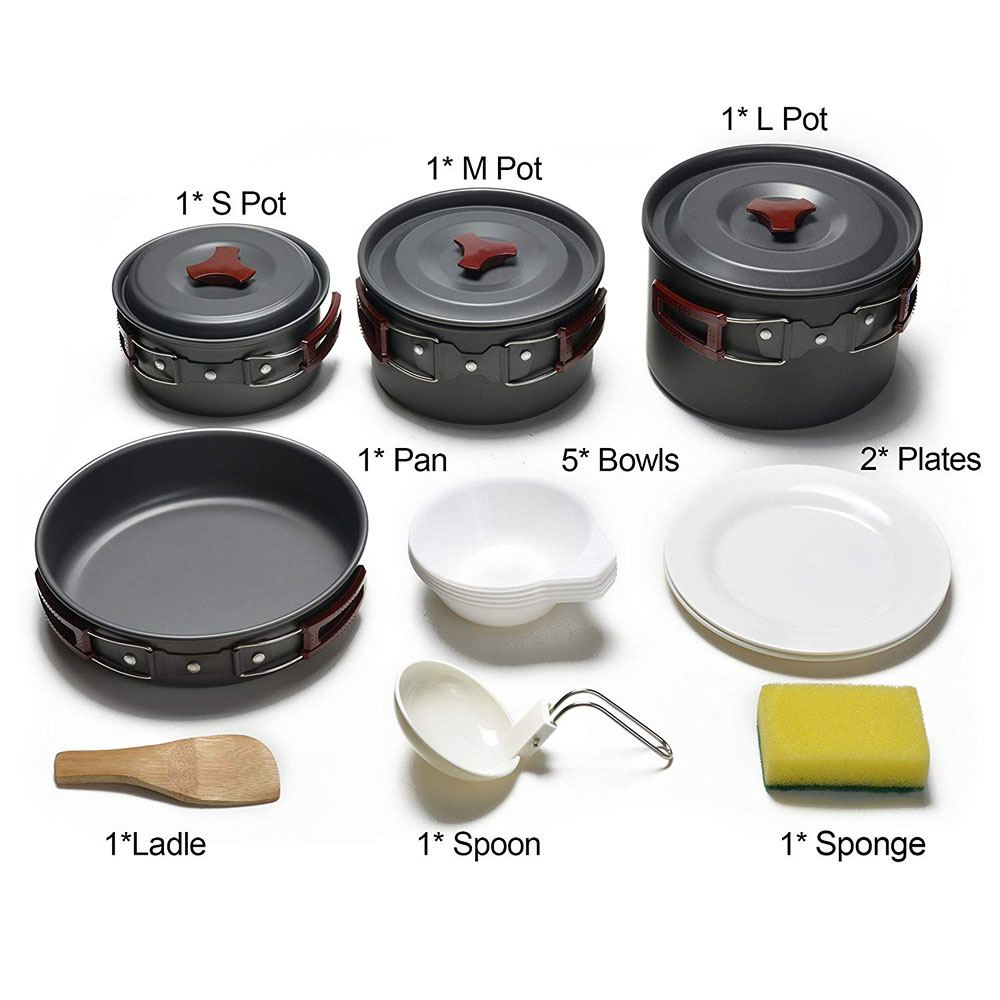 야외 캠핑 조리기구 키트, 논스틱 캠핑 팬, 경량 요리 - Camping Cooking Hardware 리뷰 및 가격