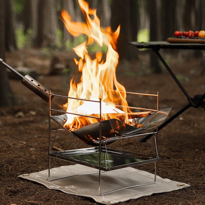 목재 굽기 캠핑 스토브 휴대용 접이식 야외 요리 스토브 - Camping Cooking Fire Pit 리뷰 및 가격